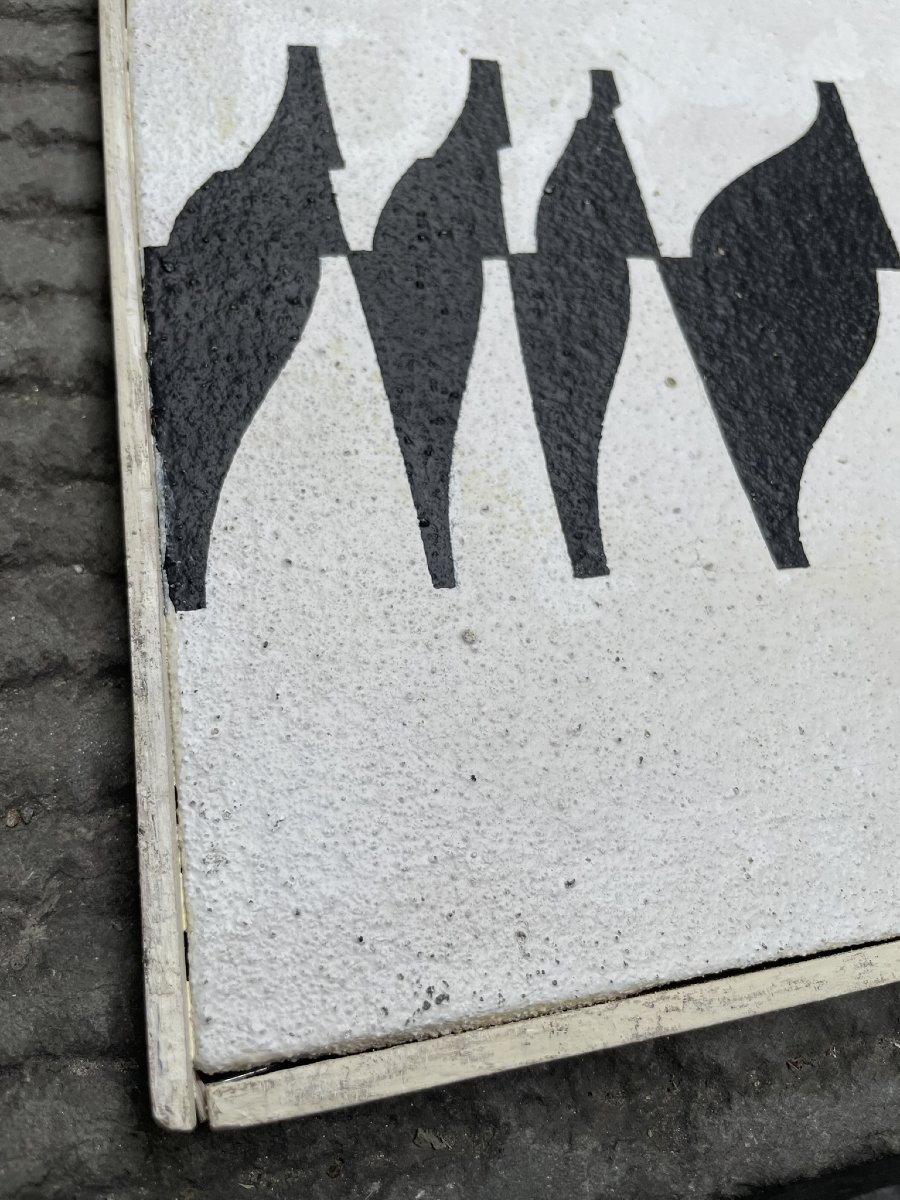 Enrico Sirello, 1975 – Struttura ottica a moduli neri su fondo bianco, Studio per murale-photo-2