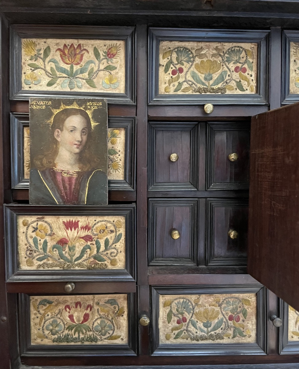 Salvator Mundi, olio su rame. Ambito nord-italiano. Fine XVI – inizi XVII secolo. Cm 9 x 7  -photo-1