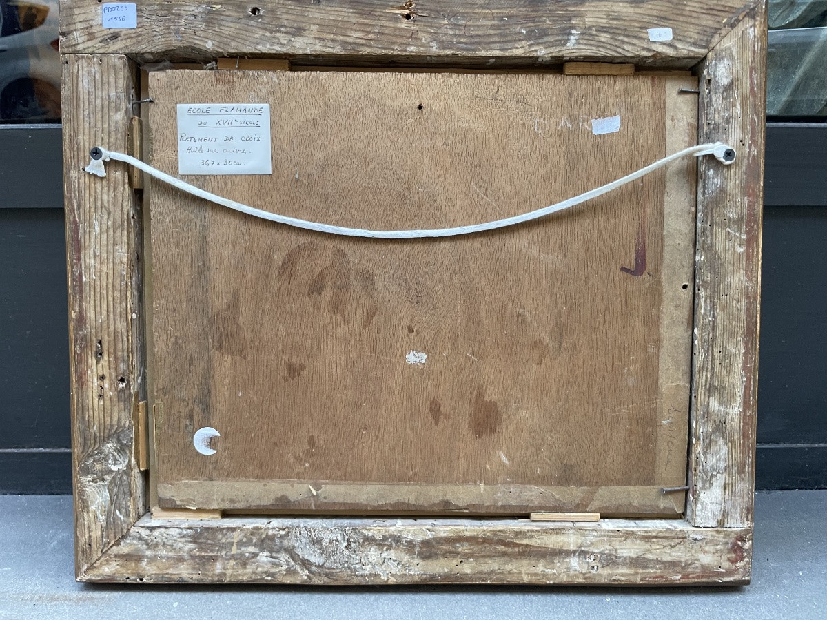 Veronica che offre il Santo Velo a Cristo – Scuola fiamminga, olio su rame-photo-1