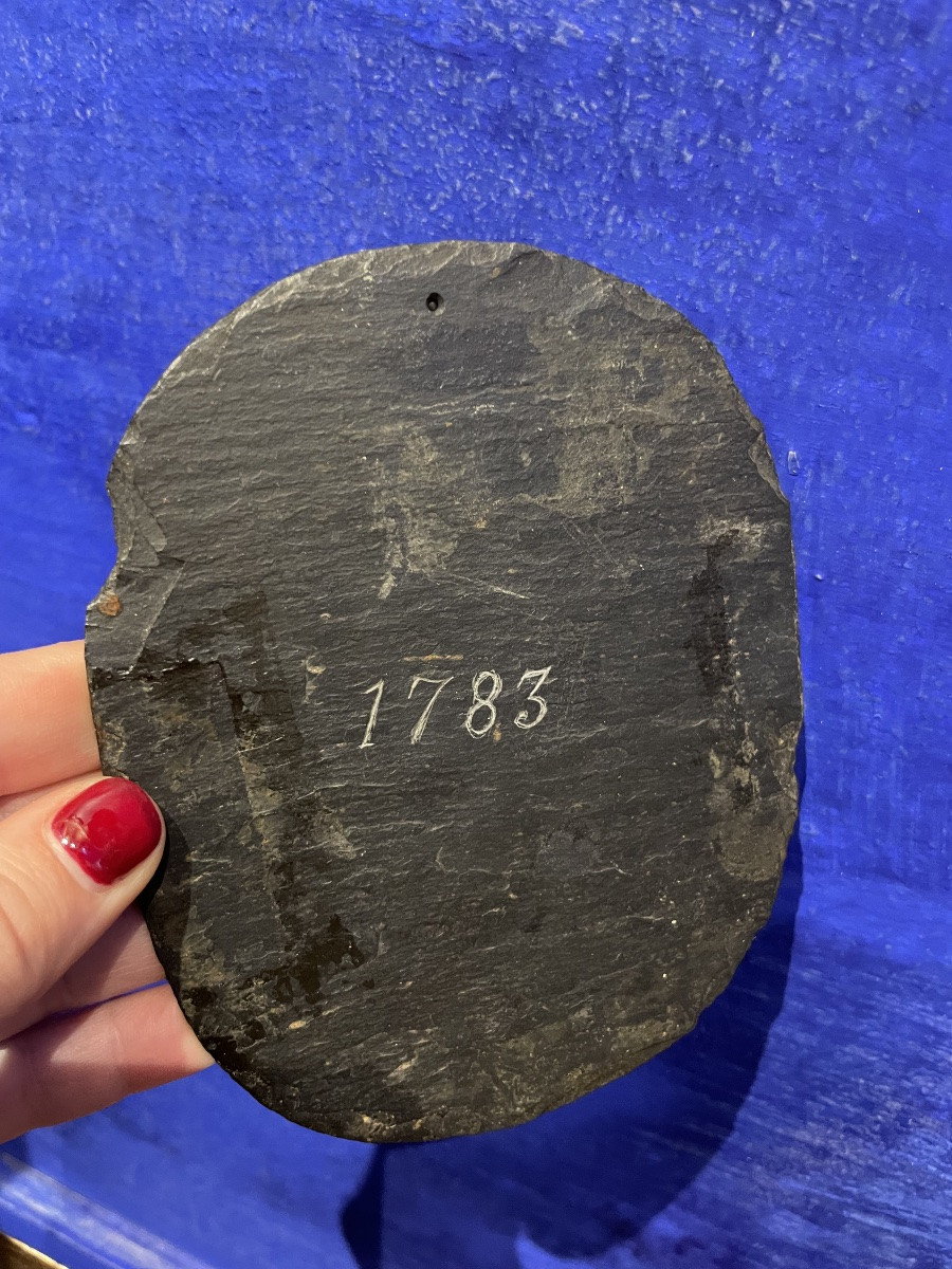 Ritratto su ardesia del papa Innocenzo XI (Benedetto Odescalchi), XVII secolo-photo-3