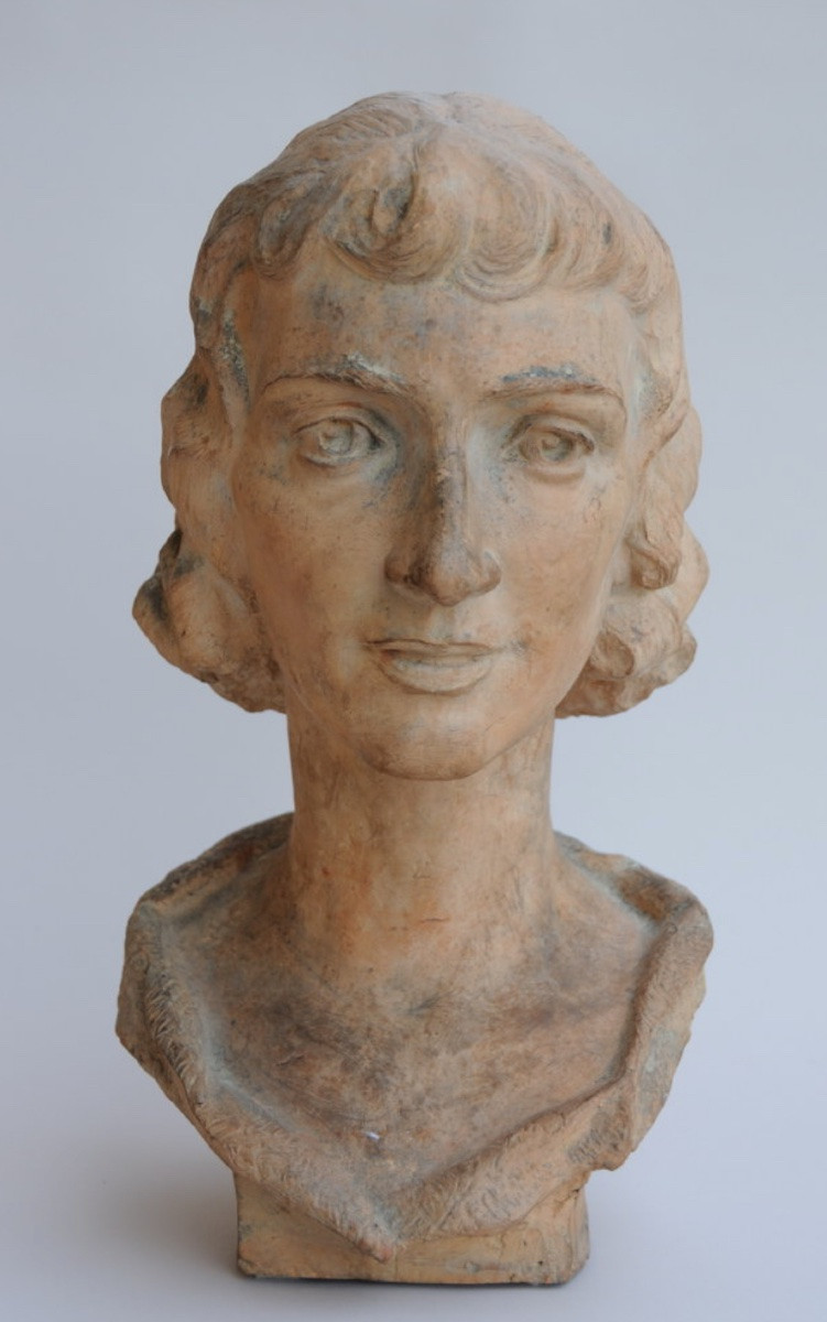 Giorgio Rossi (1892–1963) Ritratto femminile (moglie di Gianni Vagnetti), anni 1930 Terracotta -photo-1