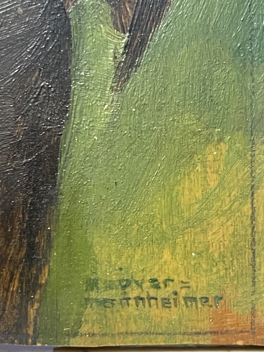 Gustav Magyar Mannheimer, pittore di Budapest a Parigi – Donna con cappellino e ombrellino -photo-1