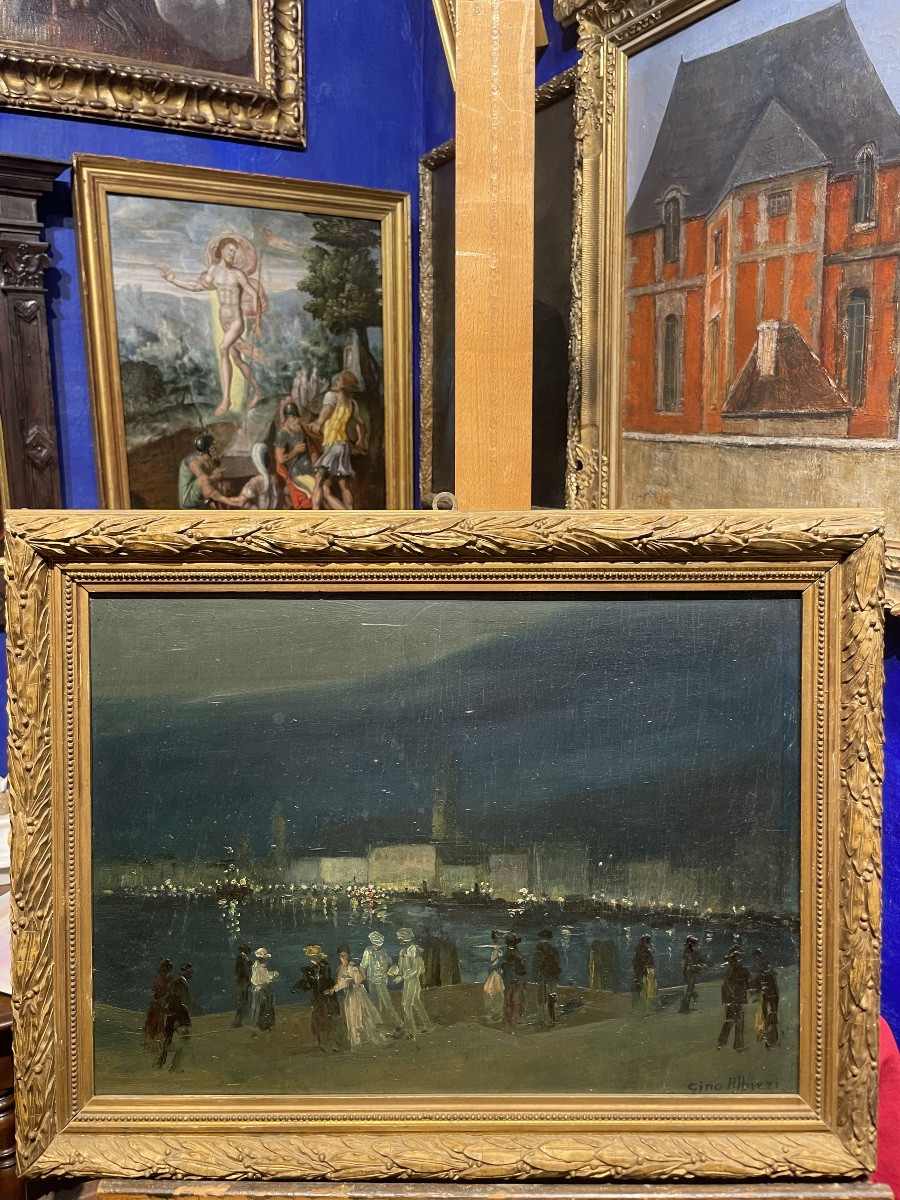 Veduta notturna di Venezia. Impressione. Gino Albieri (1881–1949)-photo-2