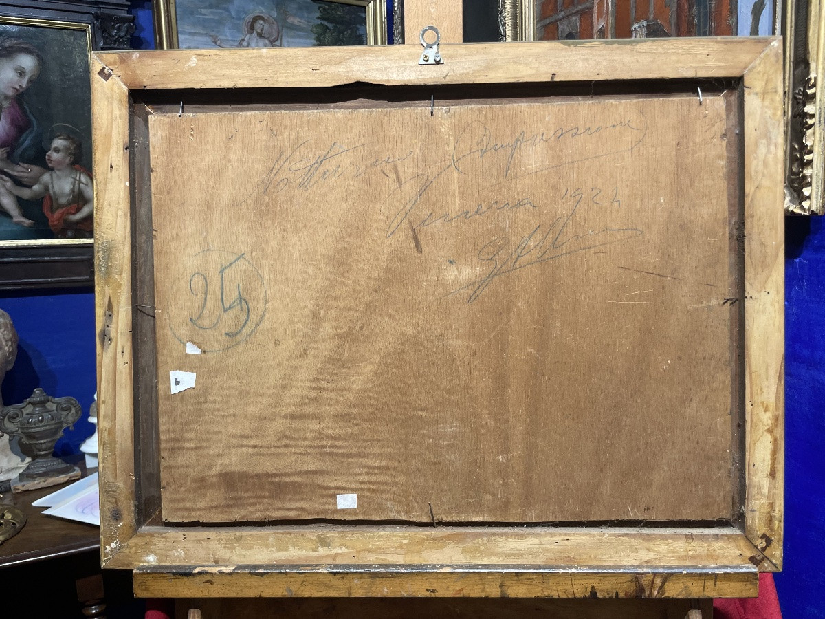 Veduta notturna di Venezia. Impressione. Gino Albieri (1881–1949)-photo-3