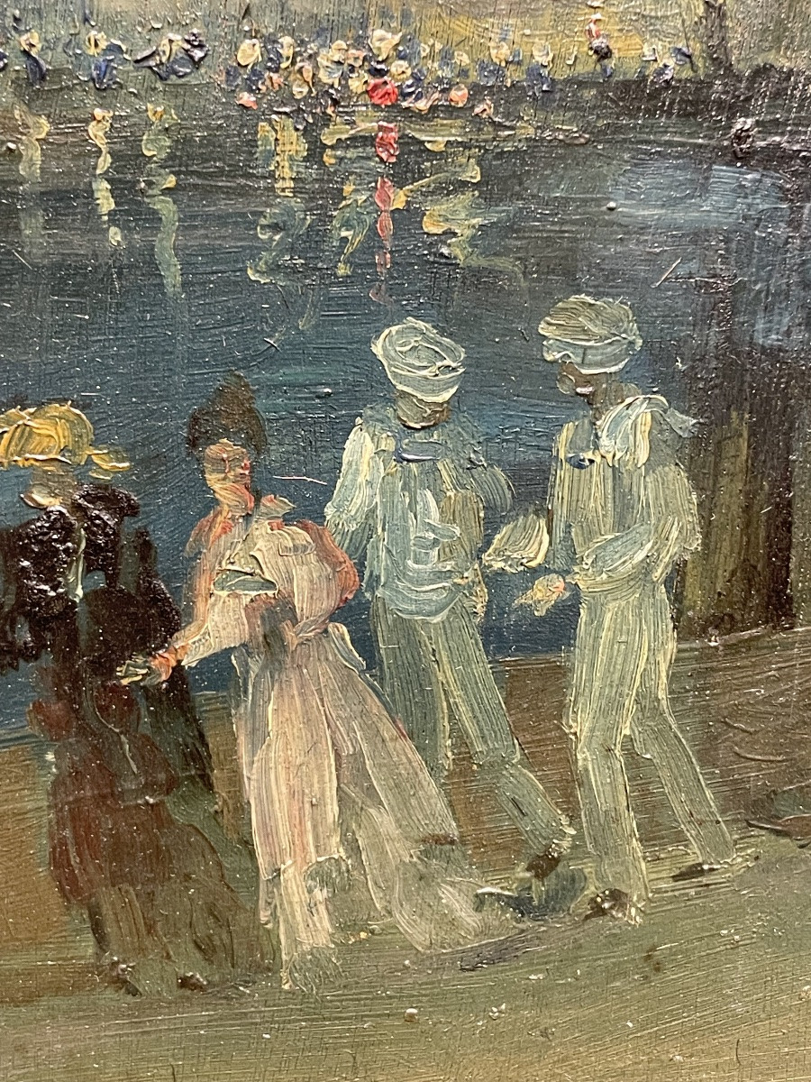 Veduta notturna di Venezia. Impressione. Gino Albieri (1881–1949)-photo-4