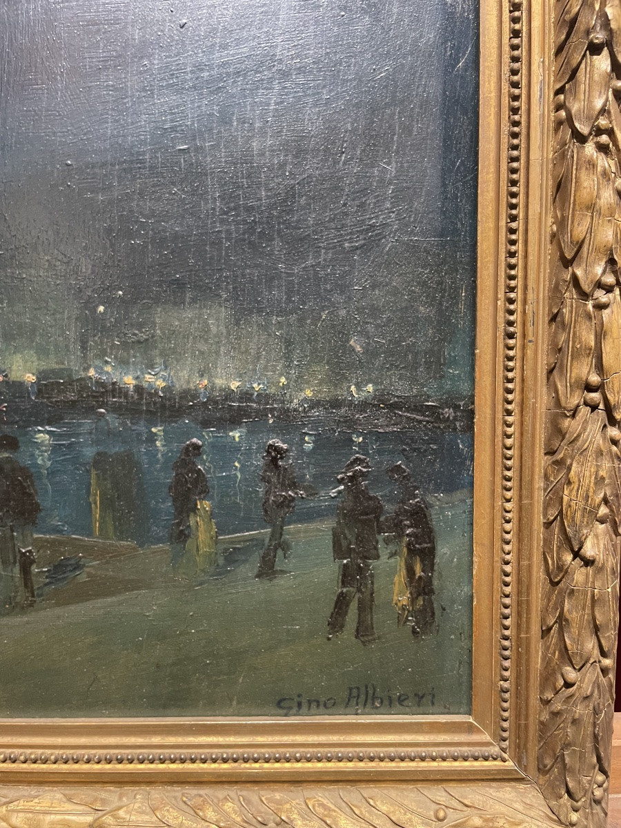 Veduta notturna di Venezia. Impressione. Gino Albieri (1881–1949)-photo-2