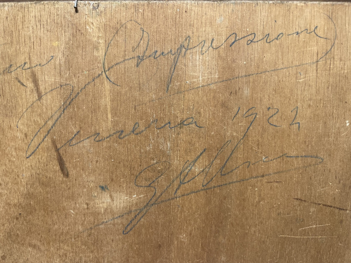 Veduta notturna di Venezia. Impressione. Gino Albieri (1881–1949)-photo-5