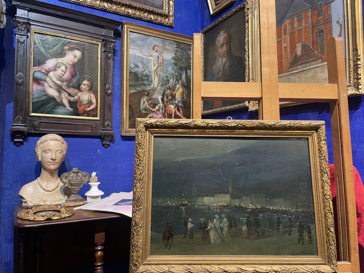 Veduta notturna di Venezia. Impressione. Gino Albieri (1881–1949)-photo-6