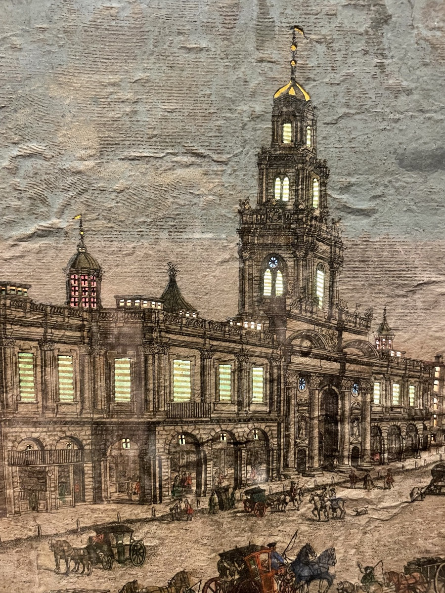 Veduta ottica illuminabile giorno/notte – Londra, Piazza della Borsa (Royal Exchange), ca. 1770-photo-2