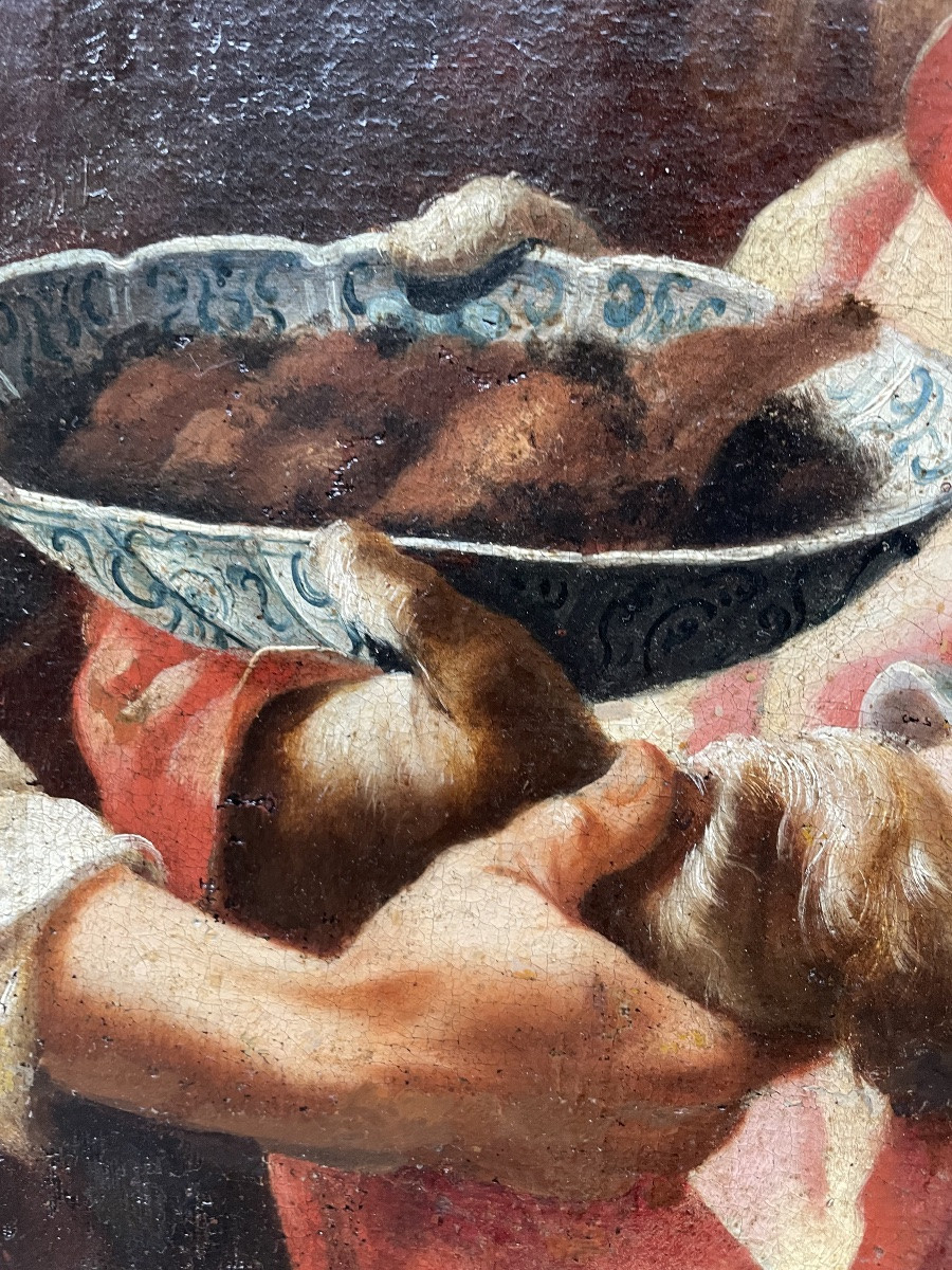 Isacco benedice Giacobbe, Antico testamento:  Genesi 27 , seconda metà del XVII secolo-photo-1