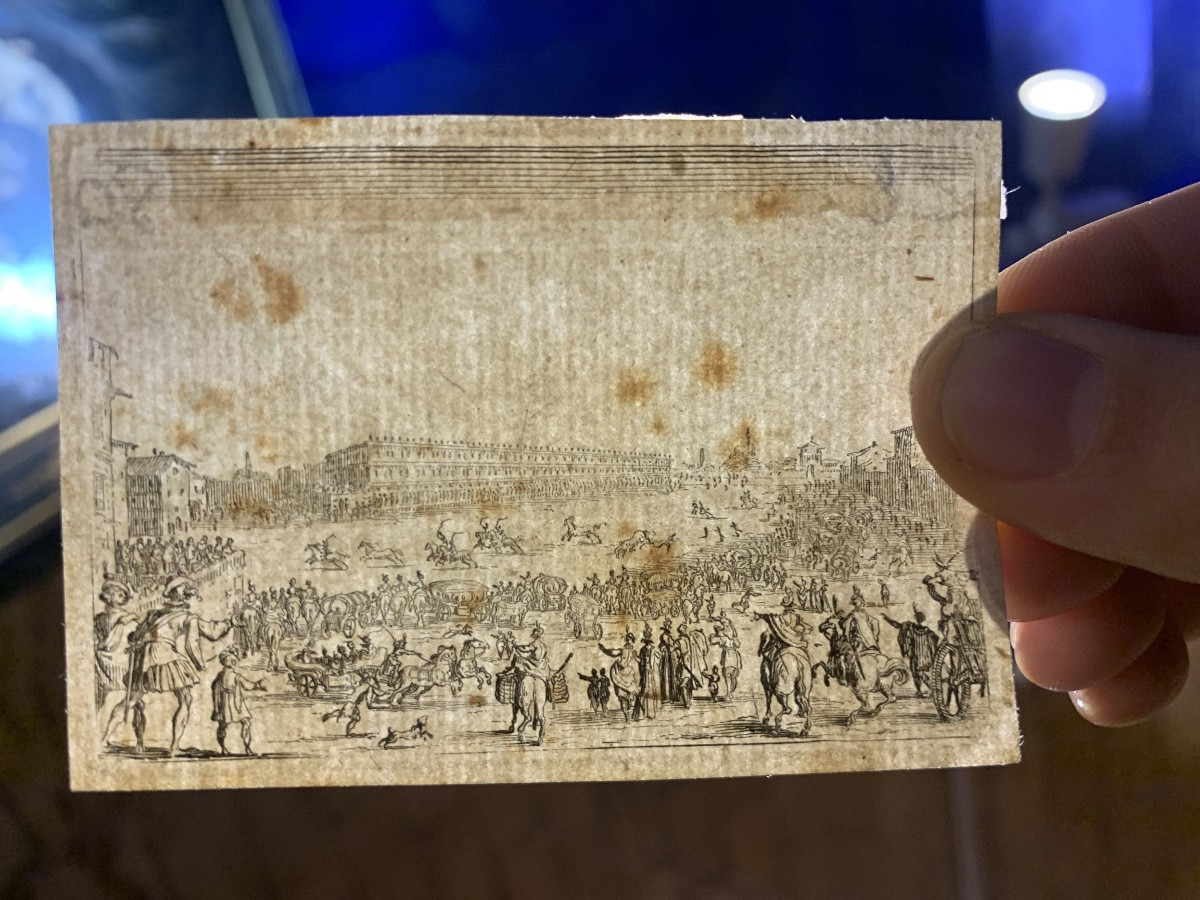 Jacques Callot – I Capricci: Corsa di cavalli in piazza Pitti a Firenze . XVII sec-photo-4