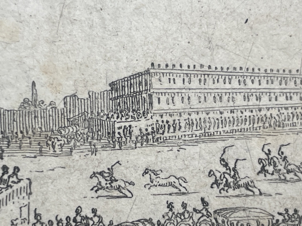 Jacques Callot – I Capricci: Corsa di cavalli in piazza Pitti a Firenze . XVII sec-photo-2