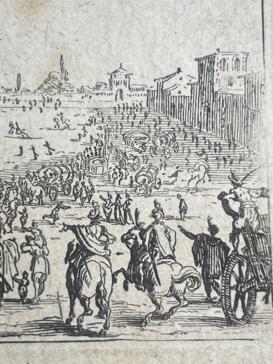 Jacques Callot – I Capricci: Corsa di cavalli in piazza Pitti a Firenze . XVII sec-photo-5