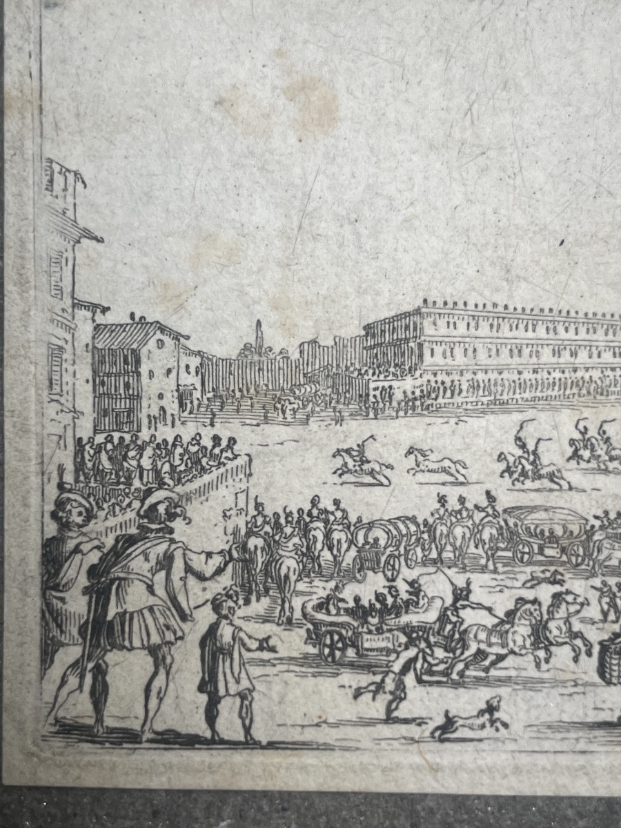 Jacques Callot – I Capricci: Corsa di cavalli in piazza Pitti a Firenze . XVII sec-photo-6