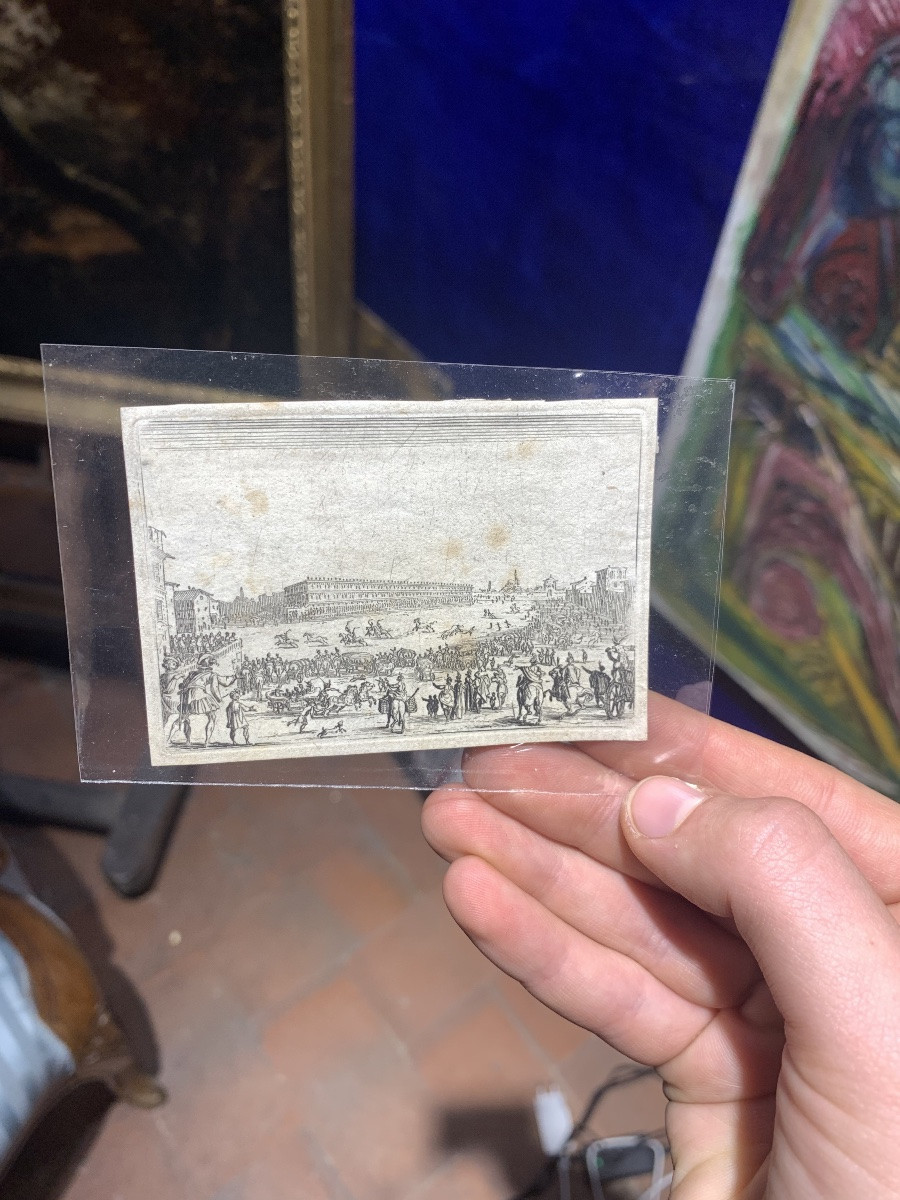 Jacques Callot – I Capricci: Corsa di cavalli in piazza Pitti a Firenze . XVII sec-photo-7