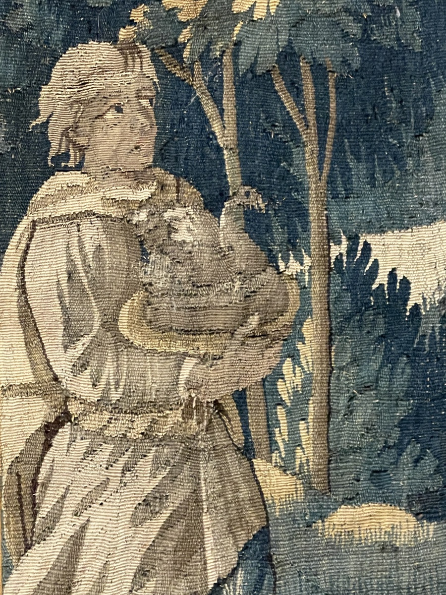 Tapisserie d’Aubusson représentant le Banquet de Cléopâtre et l’oreille de perle . Cm 240 x 200-photo-3