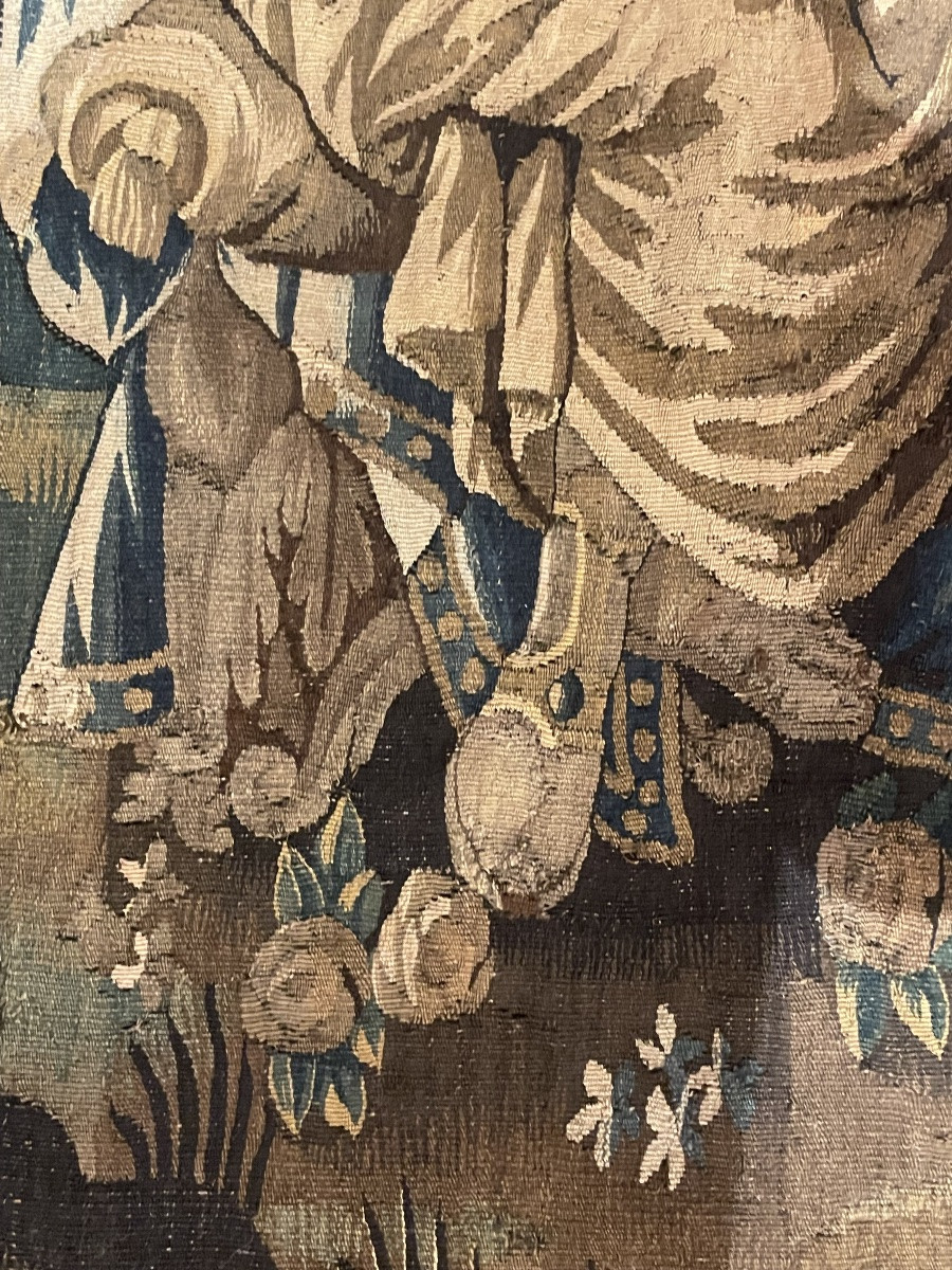 Tapisserie d’Aubusson représentant le Banquet de Cléopâtre et l’oreille de perle . Cm 240 x 200-photo-3