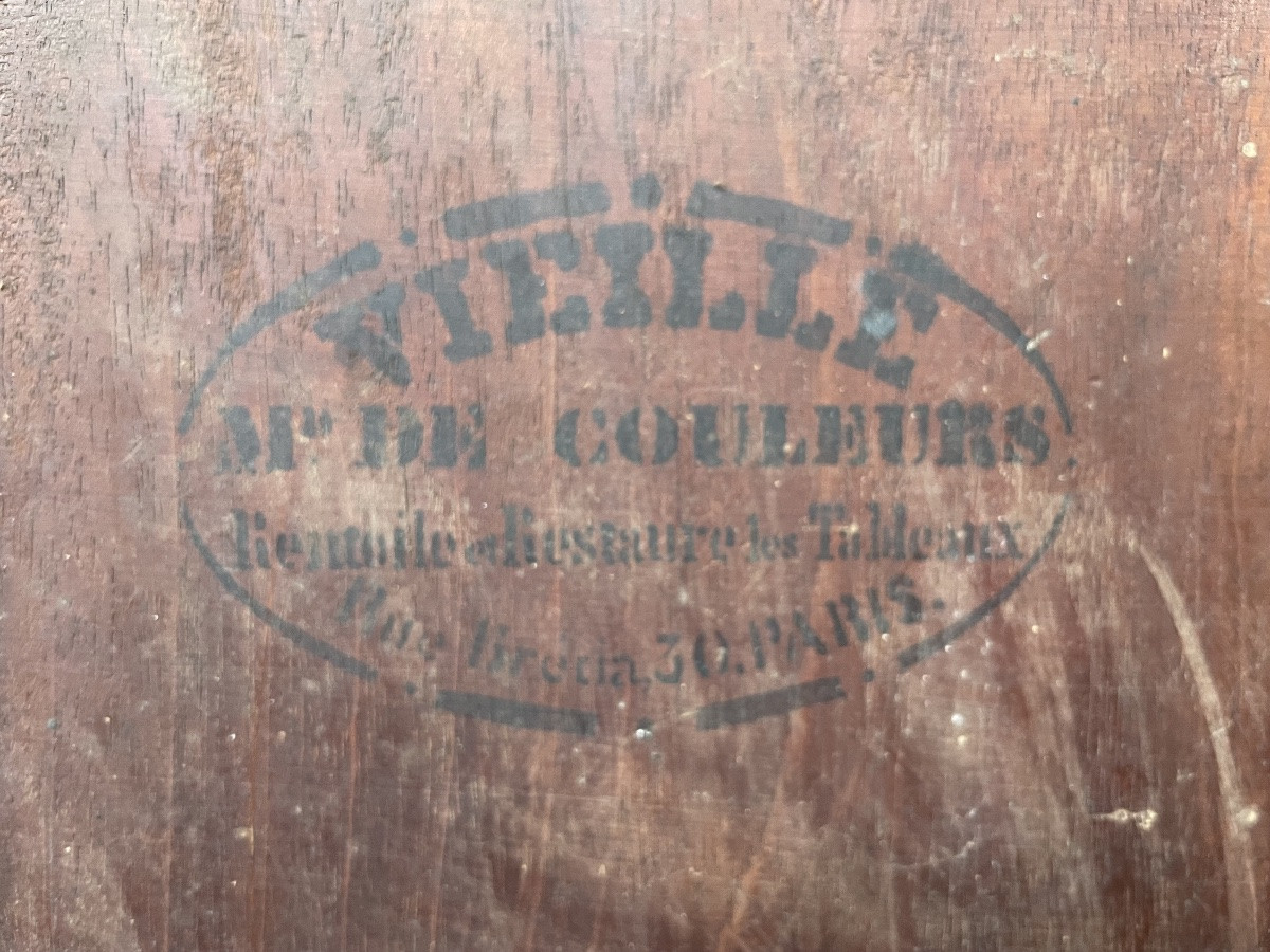 Sacerdotessa druidica e guerrieri celti, bozzetto dipinto, Parigi verso il 1870, monogrammato-photo-1