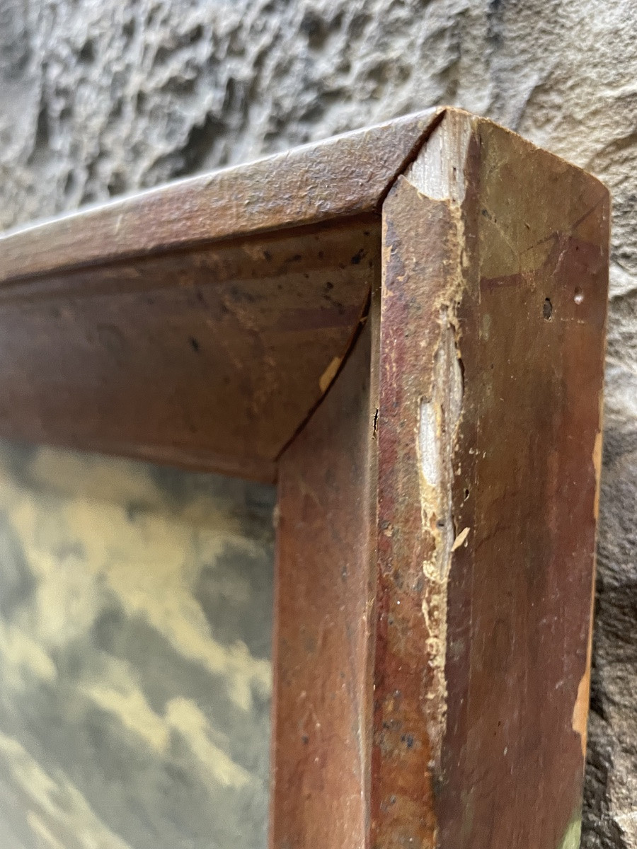 Sacerdotessa druidica e guerrieri celti, bozzetto dipinto, Parigi verso il 1870, monogrammato-photo-8