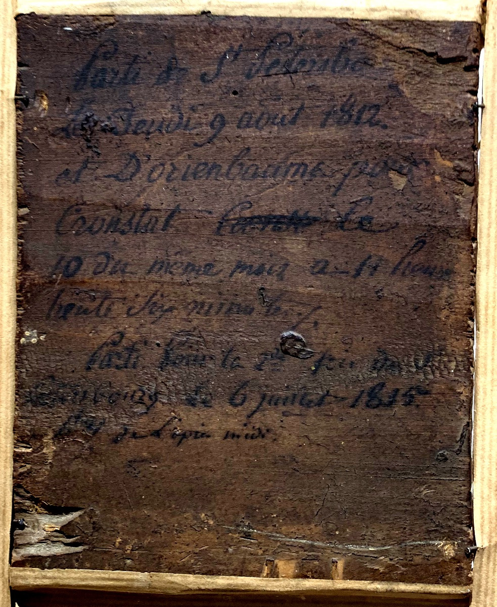 Ritratto femminile russo, epoca Impero, intorno al 1812. Iscrizione in francese, cm 21,5 × 17  -photo-4