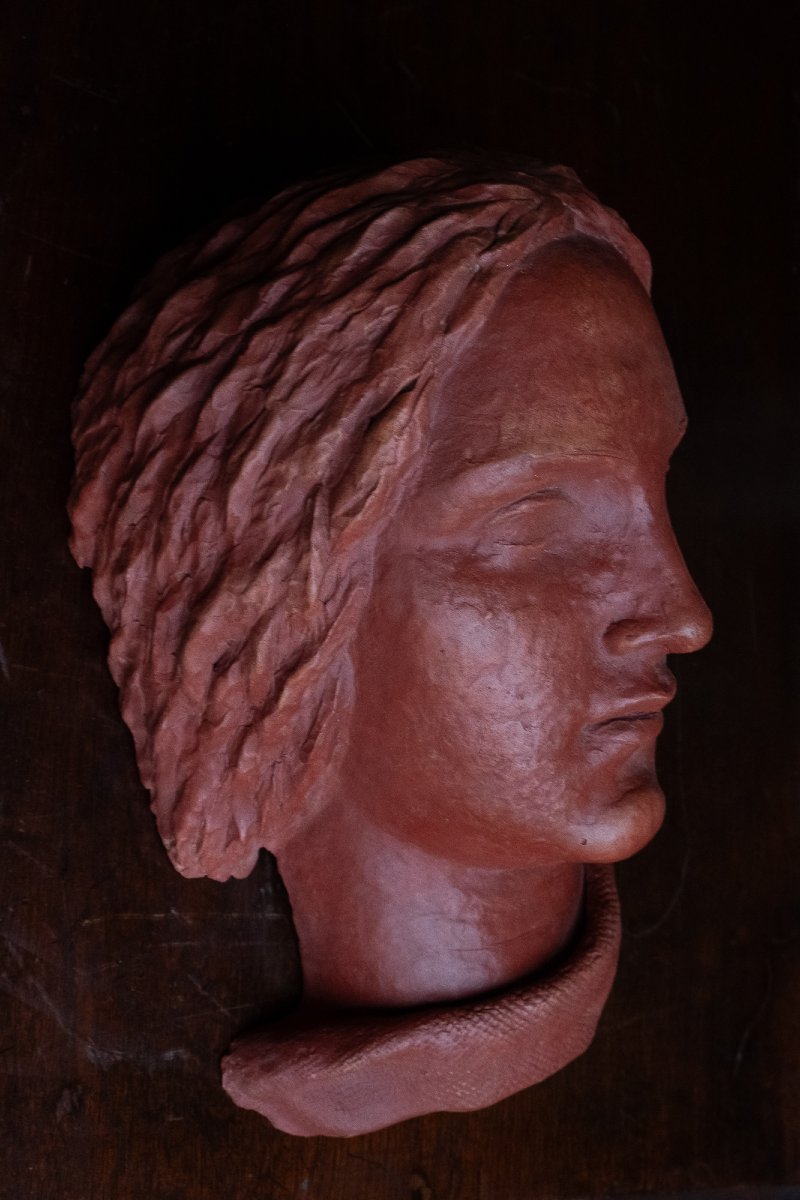 Giorgio Rossi Volto di donna, circa 1930–1940 Terracotta Altezza: 32 cm Firmata-photo-2