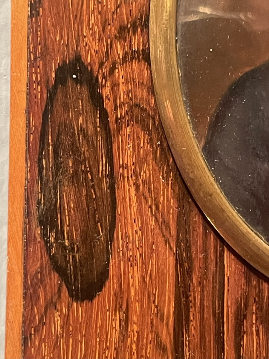 Ritratto miniatura di giovane uomo, firmato M. Chavelon (?), circa 1835–1840,  Cm 17x13-photo-2