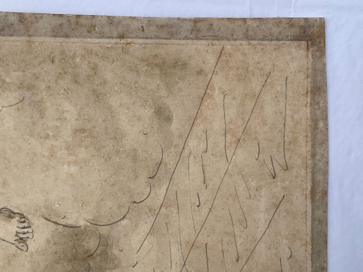 Luigi Ademollo, Annunciazione, inchiostro e grafite su carta, firmato, 1843-photo-6