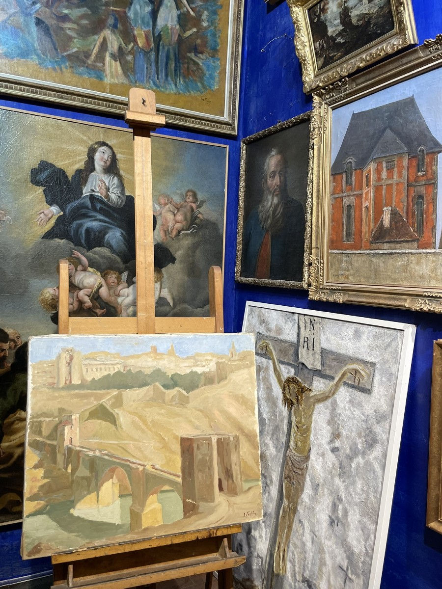 Veduta di Toledo, Spagna – Ponte sul Tago (Puente de San Martín), circa 1935–1936-photo-4