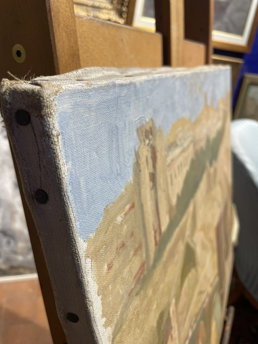 Veduta di Toledo, Spagna – Ponte sul Tago (Puente de San Martín), circa 1935–1936-photo-2