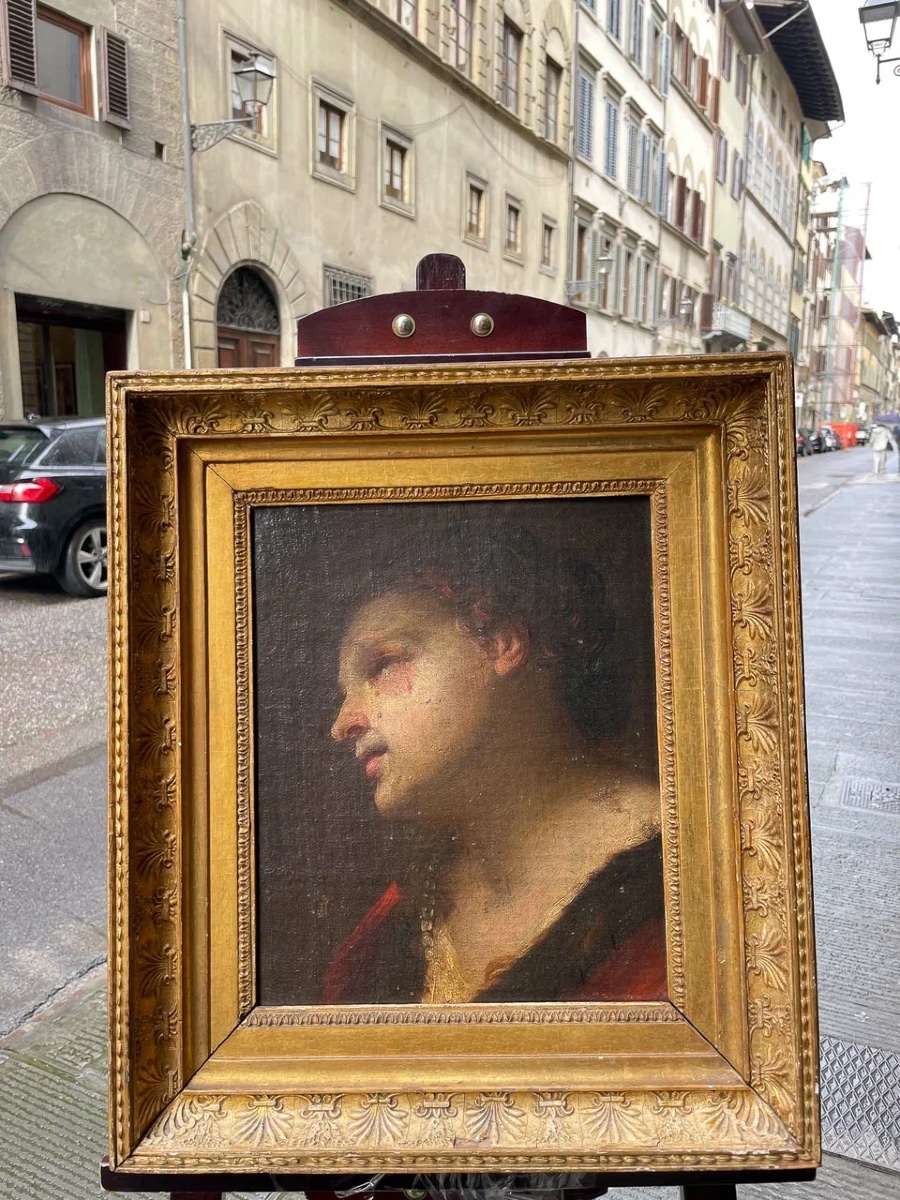 Figura femminile con lacrime di sangue – Scuola dell’Italia settentrionale, 1650-1680 circa-photo-3