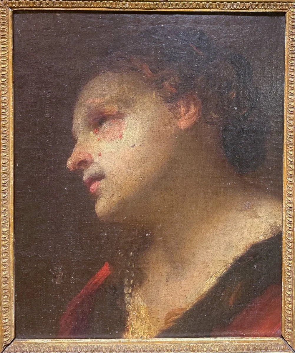 Figura femminile con lacrime di sangue – Scuola dell’Italia settentrionale, 1650-1680 circa-photo-2