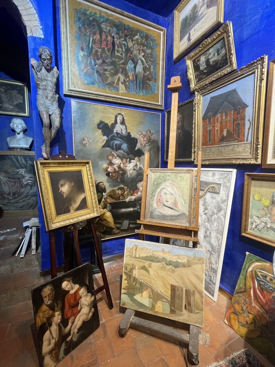 Seguace di Marie Laurencin, ritratto femminile con rosa, olio su tela, ca. 1929, 34,5 x 40,5 cm-photo-6