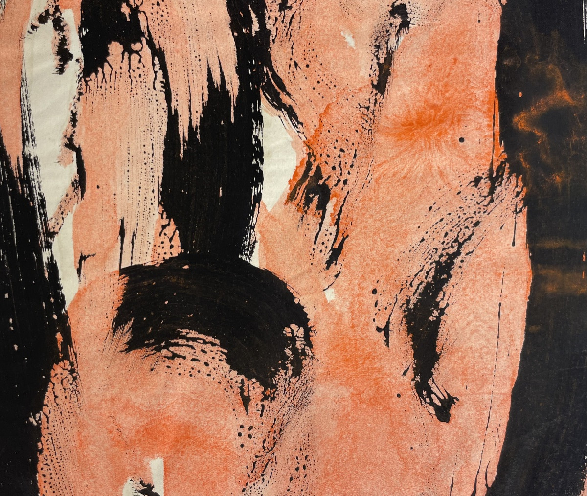 Anja Decker, pittura astratta gestuale a tempera su carta, anni ’50 – 29,5 x 21 cm -photo-7