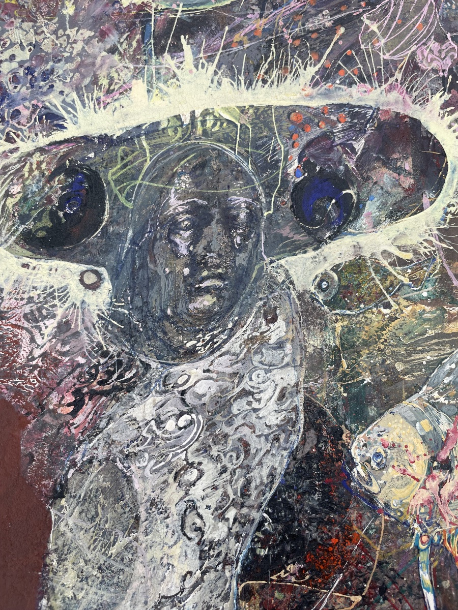 Ewa Adamowicz, Composizione con forme fossili e centauro, Parigi 1989  -photo-2