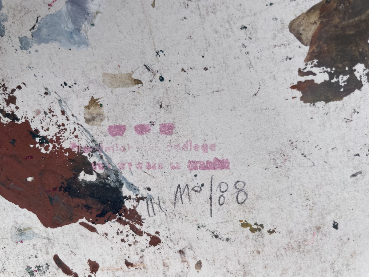 Ewa Adamowicz, Composizione con forme fossili e centauro, Parigi 1989  -photo-2