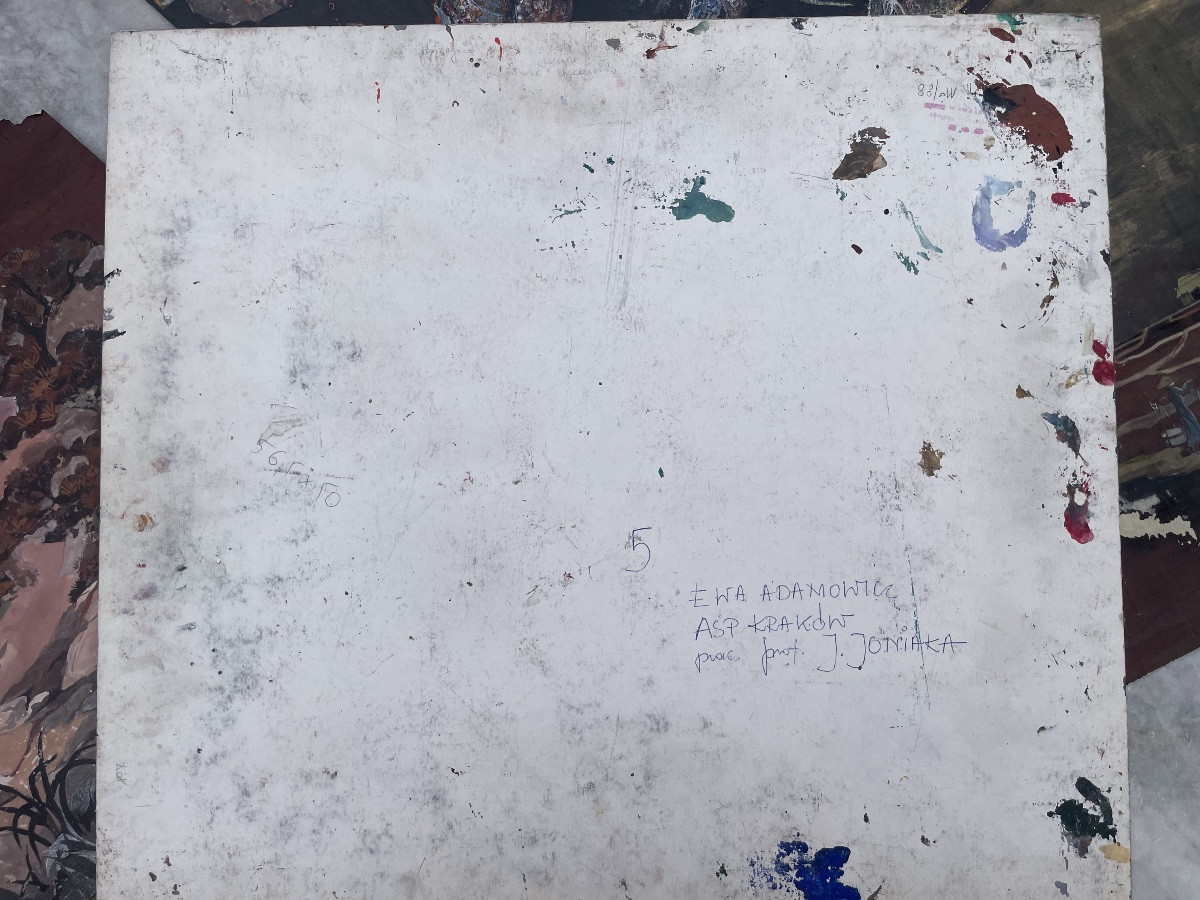 Ewa Adamowicz, Composizione con forme fossili e centauro, Parigi 1989  -photo-5