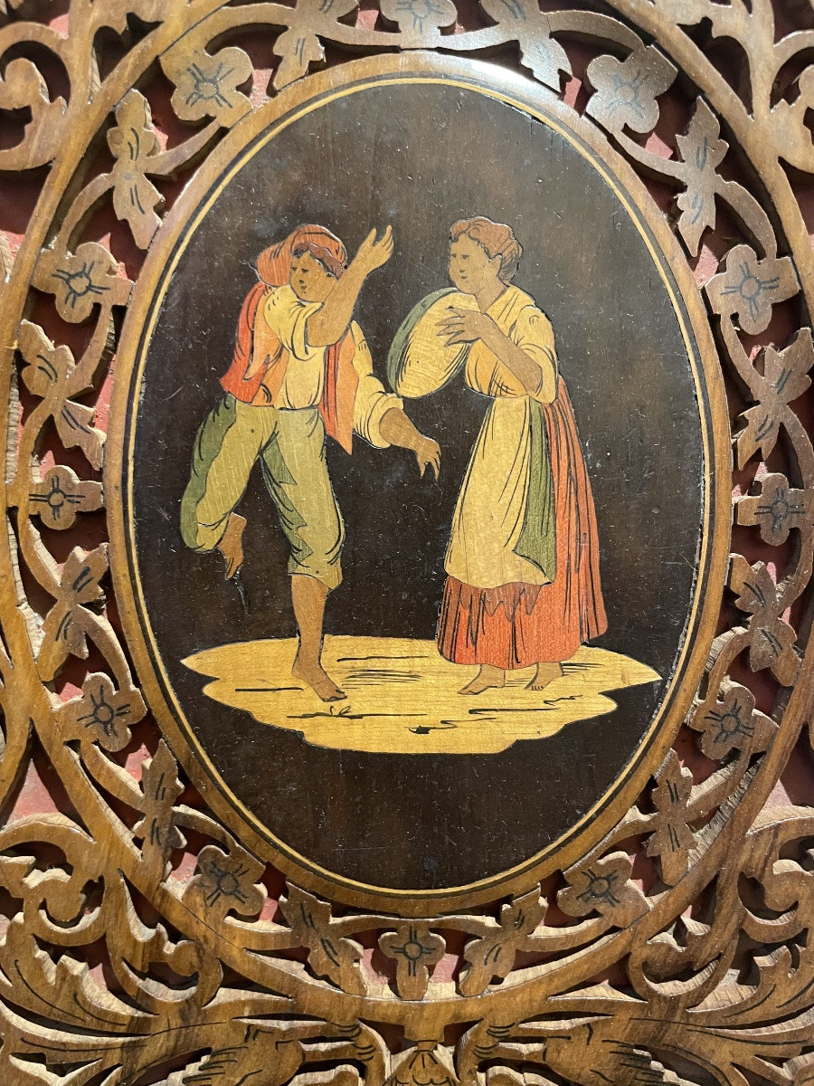 Cartella portalettere intarsiata “Tamburiata”, Sorrento, seconda metà XIX secolo-photo-2