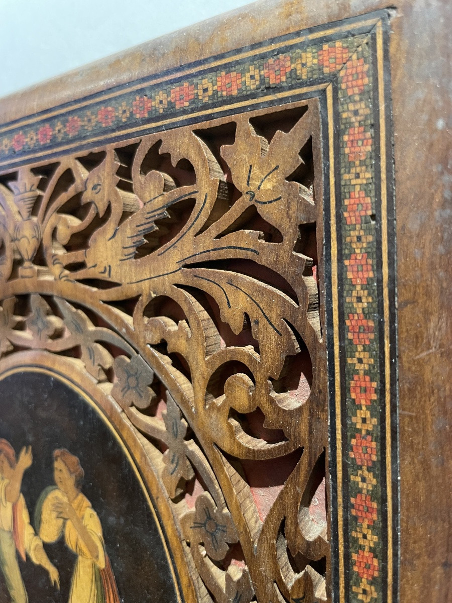 Cartella portalettere intarsiata “Tamburiata”, Sorrento, seconda metà XIX secolo-photo-4