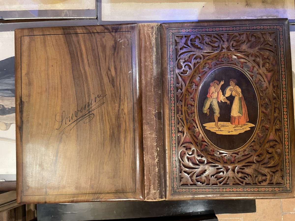 Cartella portalettere intarsiata “Tamburiata”, Sorrento, seconda metà XIX secolo-photo-1