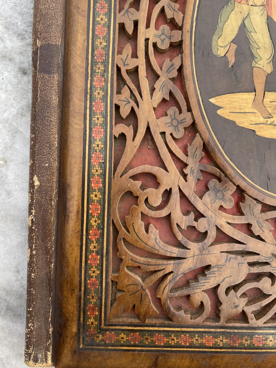 Cartella portalettere intarsiata “Tamburiata”, Sorrento, seconda metà XIX secolo-photo-7