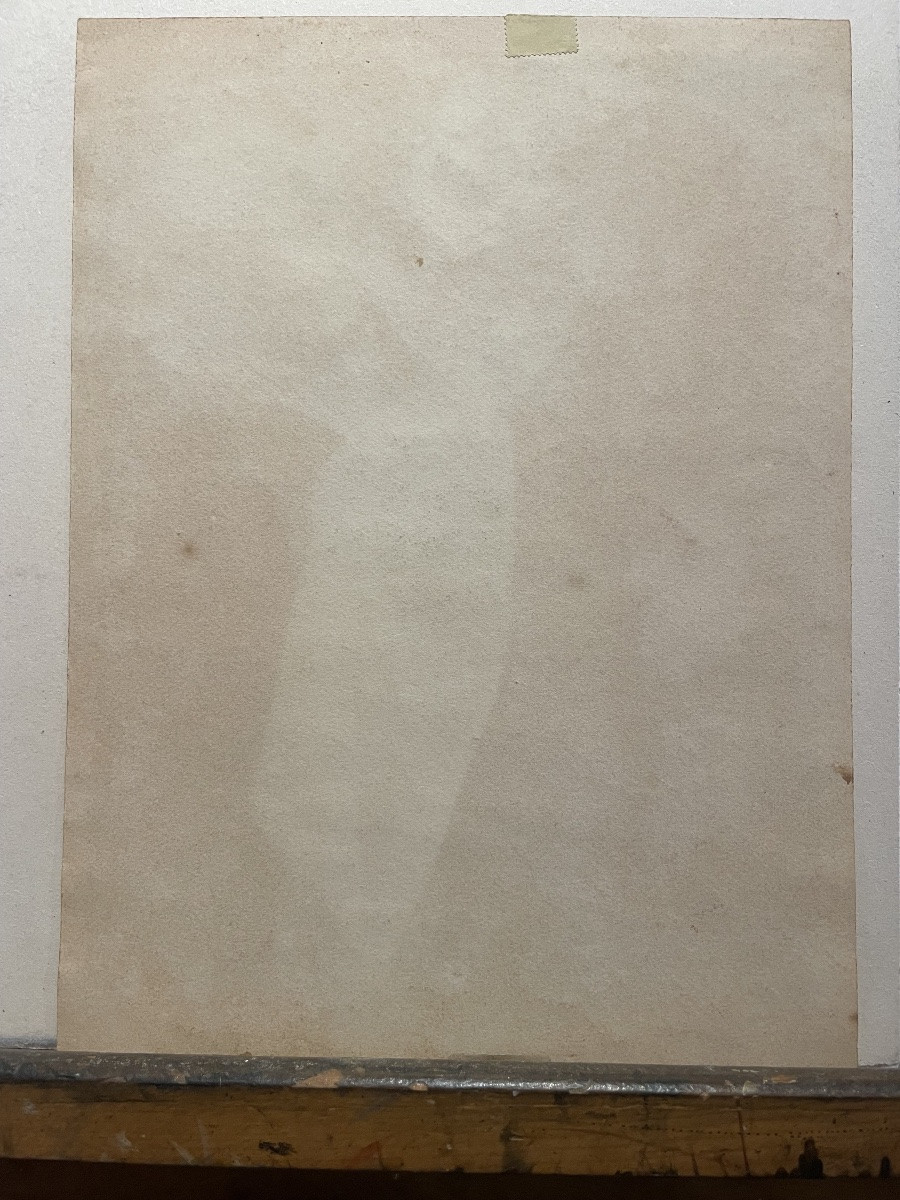 Contadina della Campagna romana, Tivoli, XIX secolo. Acquarello.  Cm 29 x 21,5-photo-2