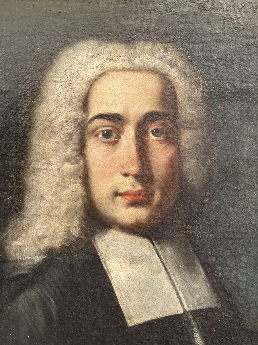 Ritratto di gentiluomo con parrucca, scuola italiana, primo Settecento-photo-2