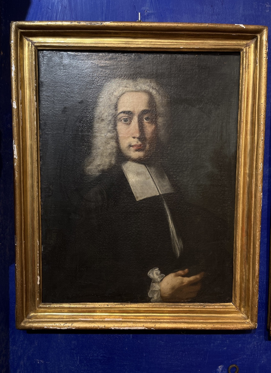 Ritratto di gentiluomo con parrucca, scuola italiana, primo Settecento-photo-8