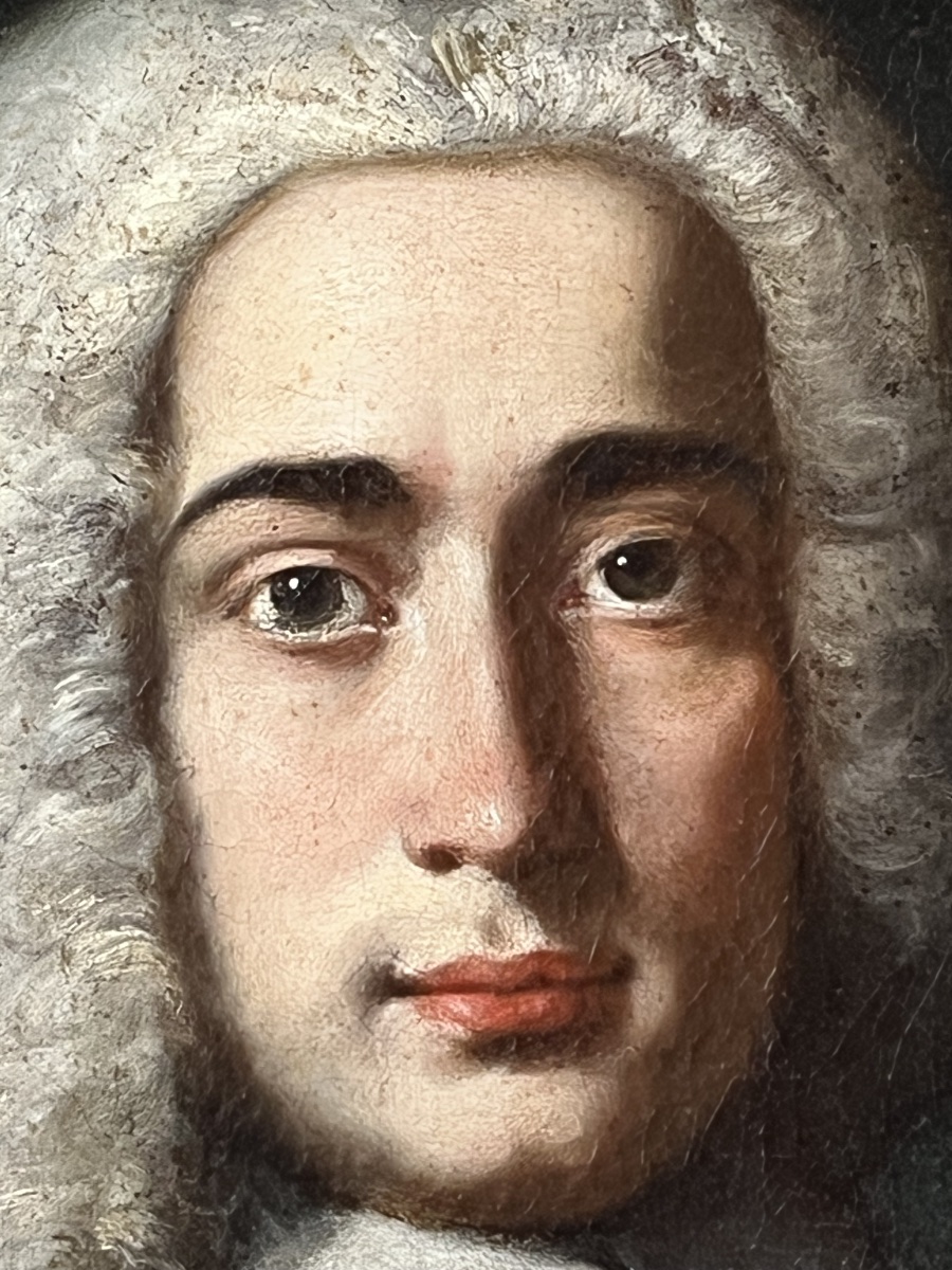 Ritratto di gentiluomo con parrucca, scuola italiana, primo Settecento-photo-1