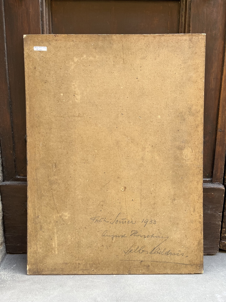 Autoritratto, 1933 August Hirsching . Scuola Tedesca.-photo-2