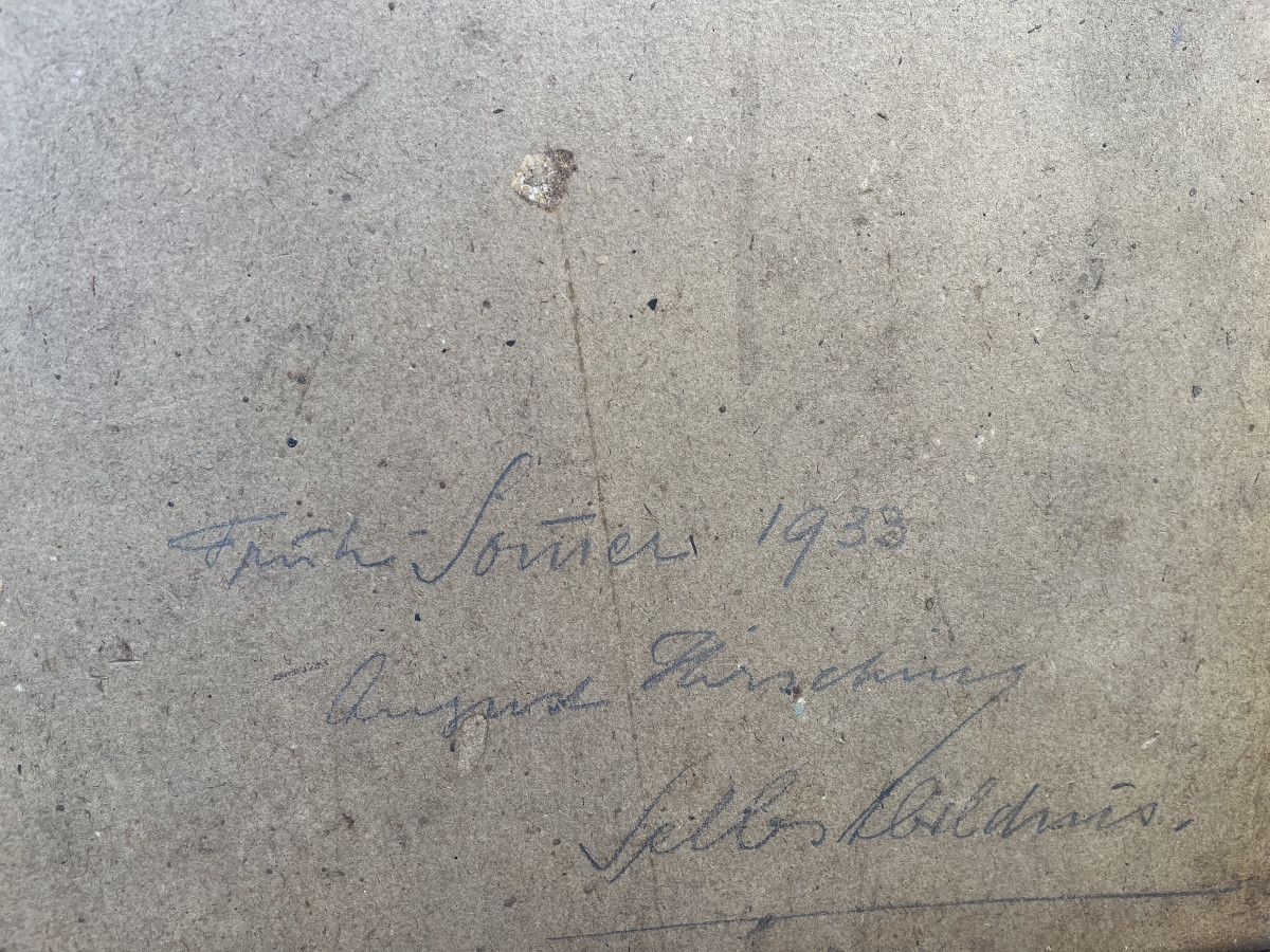 Autoritratto, 1933 August Hirsching . Scuola Tedesca.-photo-2