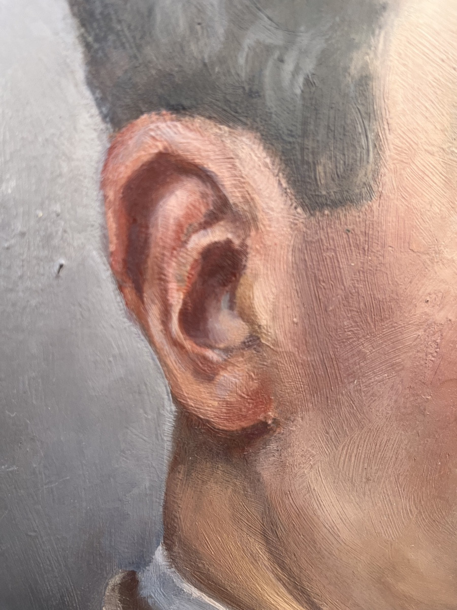 Autoritratto, 1933 August Hirsching . Scuola Tedesca.-photo-6