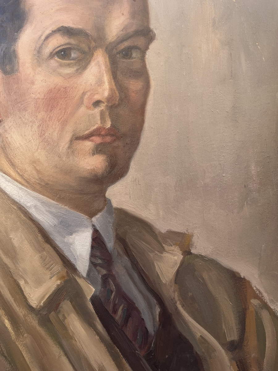 Autoritratto, 1933 August Hirsching . Scuola Tedesca.-photo-7