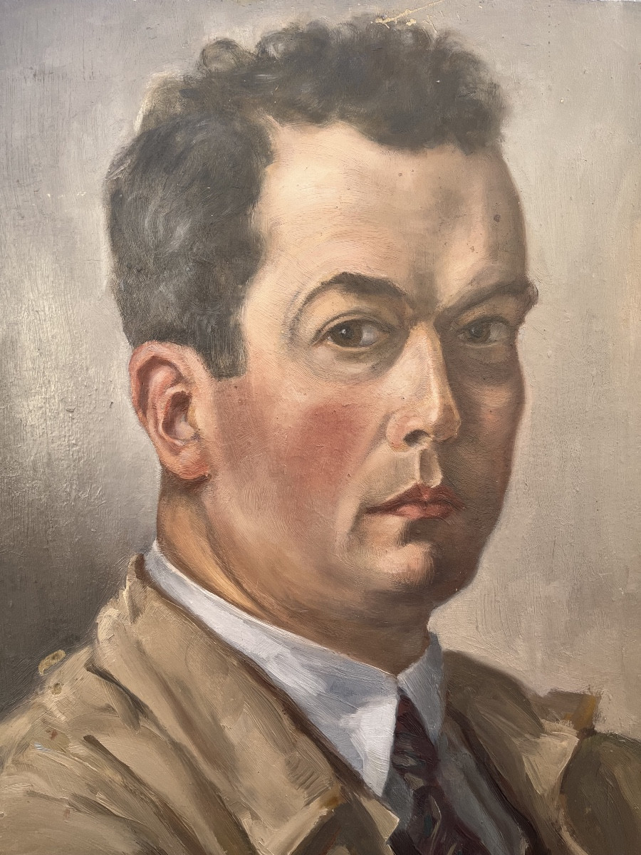 Autoritratto, 1933 August Hirsching . Scuola Tedesca.-photo-8