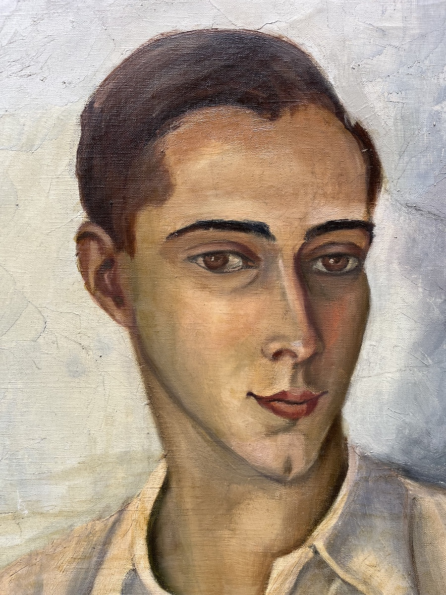 Ritratto di un giovane uomo con la camicia bianca Francia, anni 1930 circa-photo-2